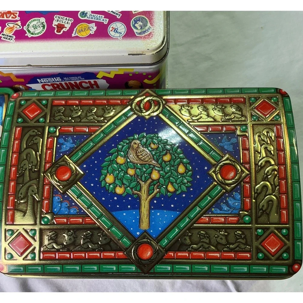 Lot of 5 Vintage Collectible Candy Chocolate Tins Milky Way Nestle Hershey Mix
